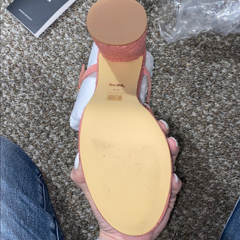 NEW in box Coach Women's Pink Platform Sandals - Picture 4 of 5